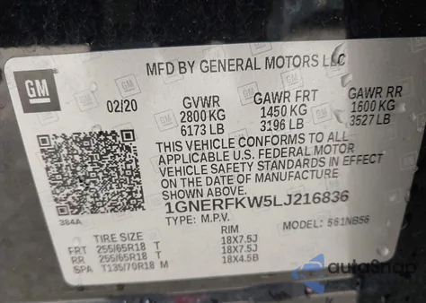 2020 Chevrolet Traverse Fwd Ls from USA, damaged, VIN 1GNERFKW5LJ216836
